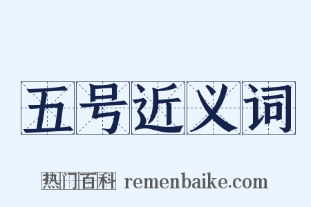 五号近义词是什么意思的图片